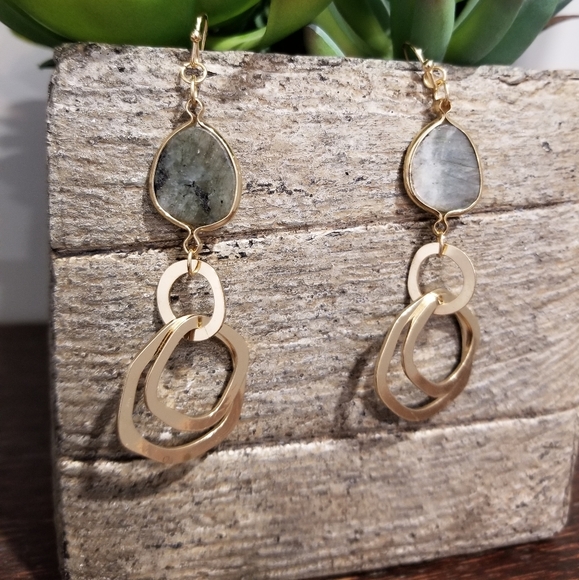 💎GOLD STATMENT EARRINGS - Picture 4 of 4